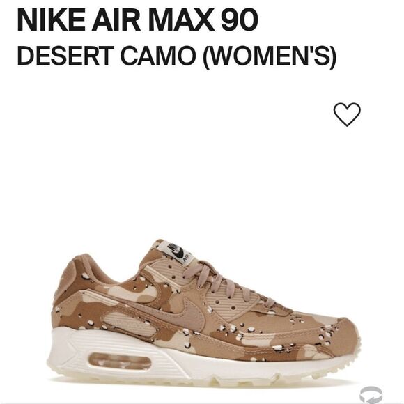 NIKE womens air max 90 desert camo like new in box size 8.5 - Picture 7 of 16